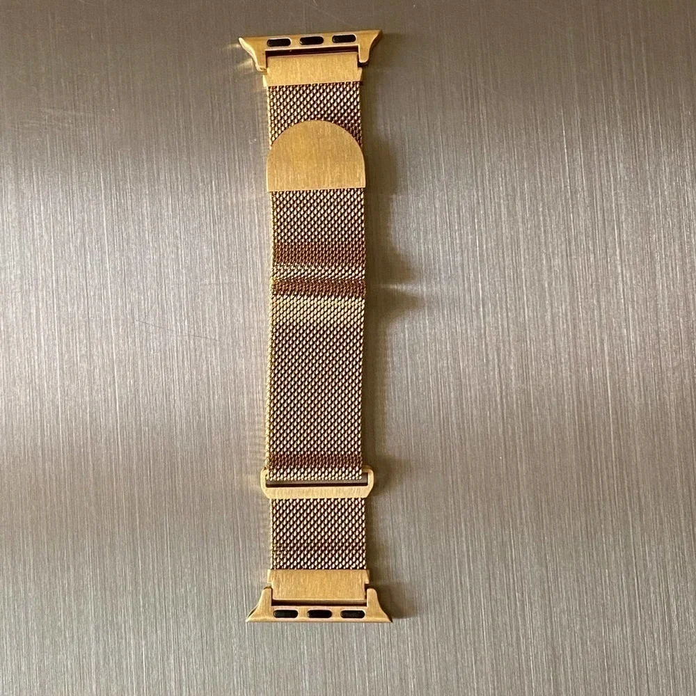 POSHTECH Stainless Steel Mesh AppleWatch Band Gold